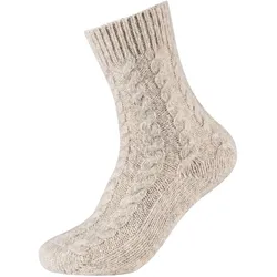 camano Cosy Cable Stitch Crew Socken Damen 8201 - nature 39-42