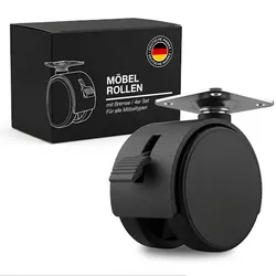 MÖBELROLLEN 40 mm 4er Set mit Bremse