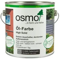 OSMO Öl-Farbe Holzfarbe deckender Außenanstrich Biozid 2,5 Liter Farbe H-2704 Steingrau deckend