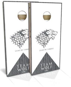 Skip's Garage Team Wolf Outdoor Cornhole Board Set