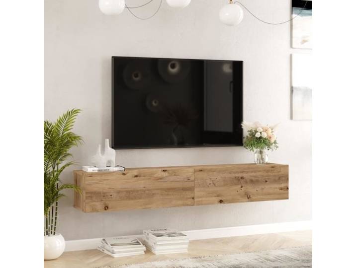 Meuble TV Lapinlahti 180 x 31 5 x 29 5 cm effet bois