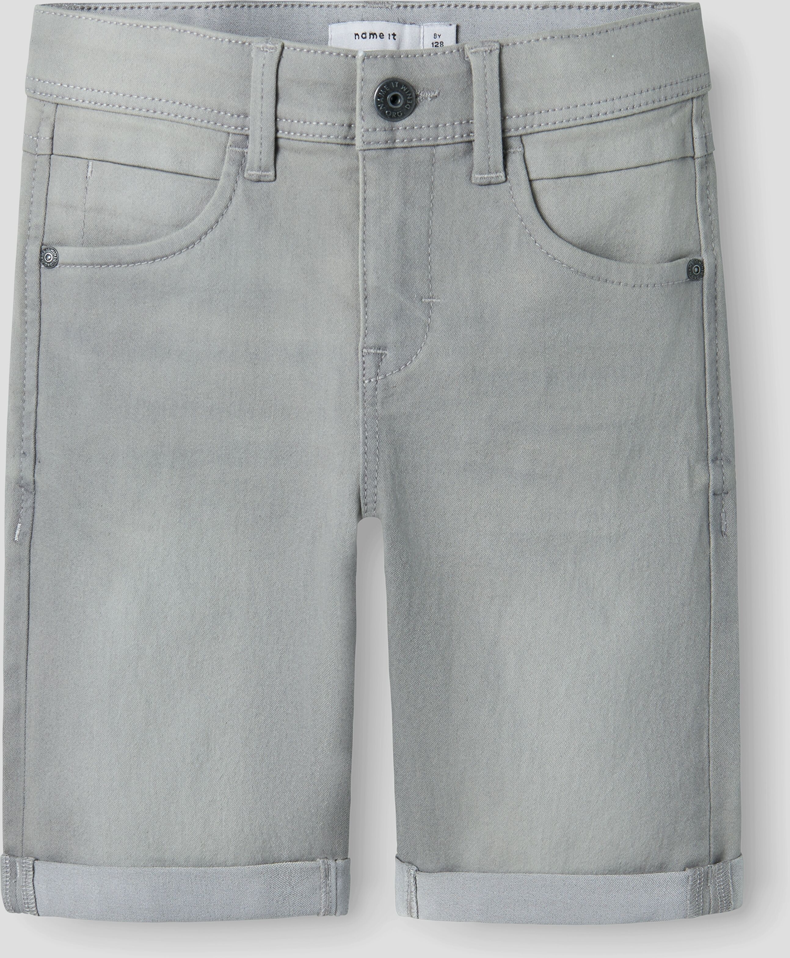 Name It "NKMSILAS SLIM DNM L SHORT" Baumwollmischung, Stretch, Umschlagsaum