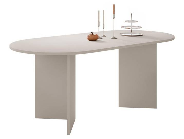MIRJAN24 Tisch Gelizo 22 mm, Esszimmer Tisch (Farbe: Sandbeige)