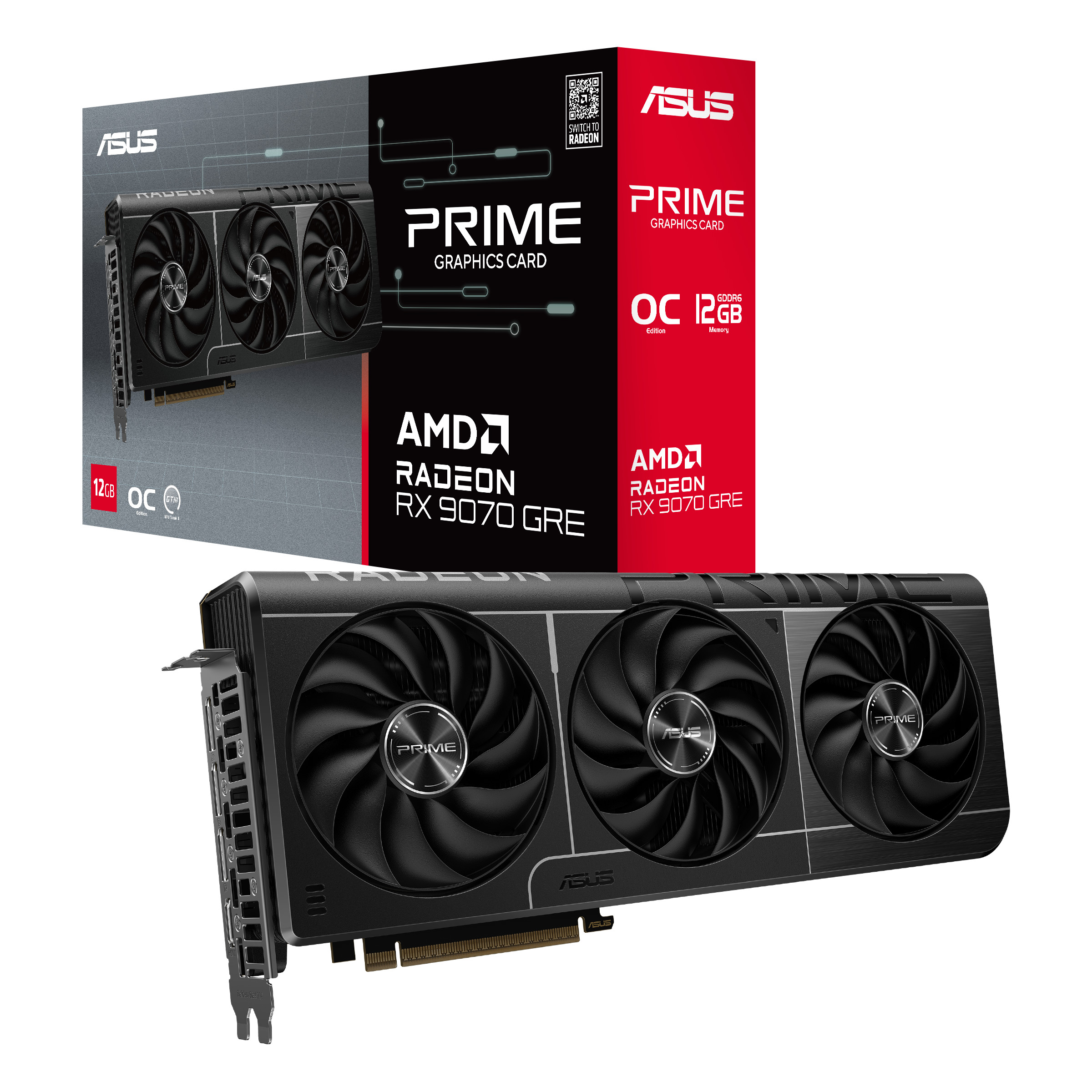 ASUS PRIME Radeon RX 9070 GRE PRIME-RX9070GRE-O12G 12GB DDR6 Grafikkarte, HDMI/DP
