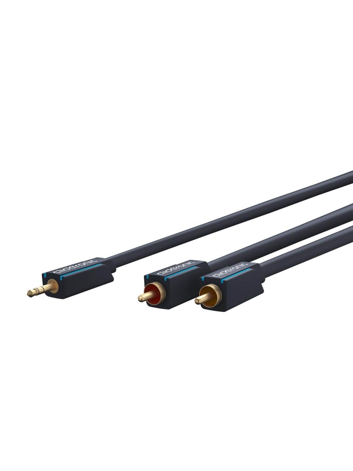 ClickTronic MiniJack - 2xRCA Cas. - 1m