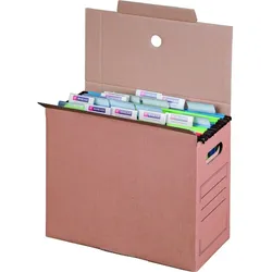 smartboxpro 60 x SBP-ARCHIV-TRANSPORTBOX, 327x158x279mm, wiederverschließbar,braun,für Hängemappen