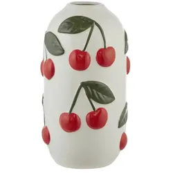 Vase Kirschen   , weiß , Dolomite , Maße (cm): H: 22  Ø: 11