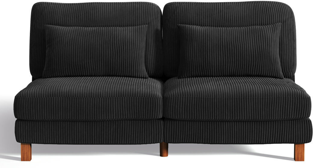 17 Stories 174Cm Loveseat Black 88cm H X 174cm W X 94cm D