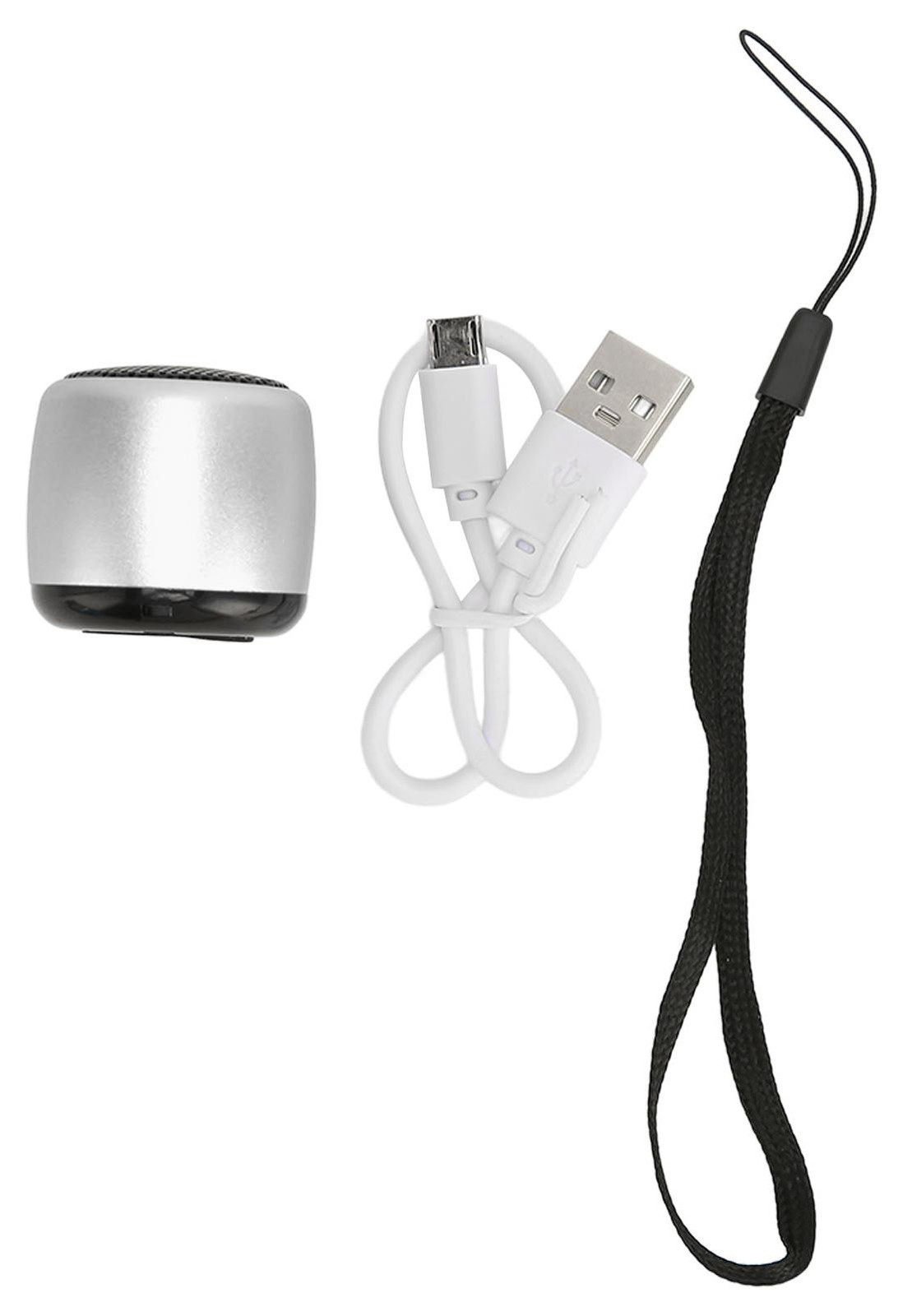 Gistuch Mini Bluetooth-luidspreker met krachtige subwoofer, USB-oplaadbaar, zilver