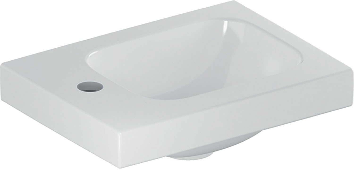 Geberit iCon Light hand wash basin 38 cm with tap hole left 501.831.00.1