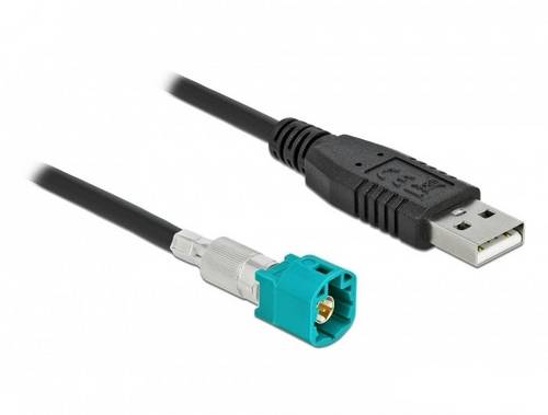 Delock USB-Kabel Z-Stecker, USB-A Stecker 0.50m Schwarz 90489