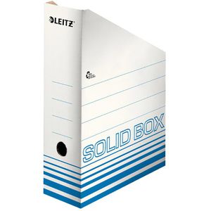 Leitz Stehsammler 46070030, Solid Box, A4, Pappe, weiß / blau