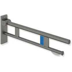 HEWI Stützklappgriff Duo, Design B, Edelstahl, Ausladung 900 mm