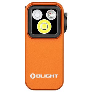 Olight Arbeitsleuchte Oclip Pro S orange, LED, 500 Lumen, IPX6 wasserdicht, Magnet, Rotlicht, UV-Licht & Akku