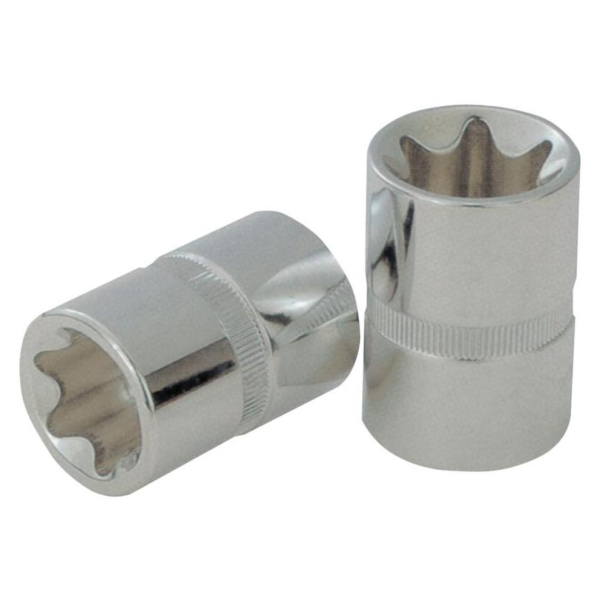 KS Tools Werkzeuge-Maschinen GmbH 3/8 CHROMEplus Torx-E-Stecknuss, E10, auf Hänger (918.3976-E)