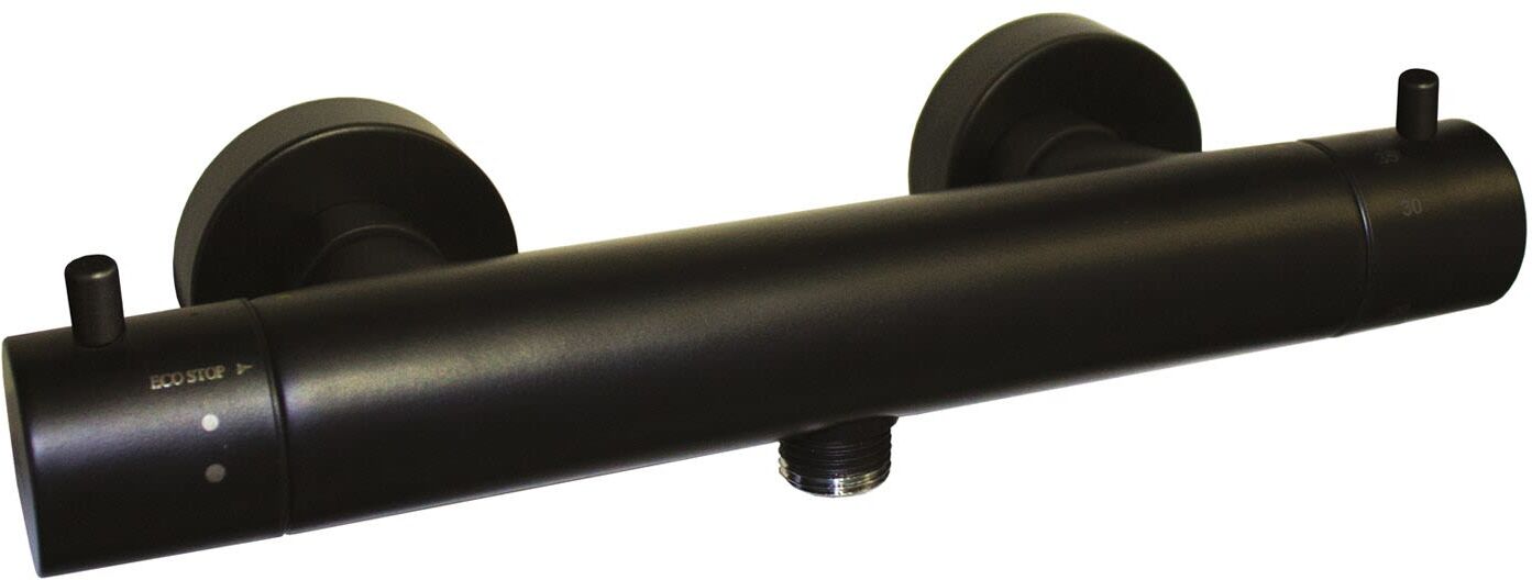 Steinkamp Living Black surface-mounted thermostatic shower mixer 62020NOST
