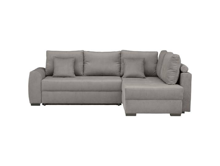 Stylife Ecksofa, Hellgrau, Kunststoff, 3-Sitzer, Füllung: Schaumstoffflocken, seitenverkehrt montierbar, L-Form, links montierbar, rechts montierbar, 265x182 cm, Hocker erhältlich, Rücken echt, Wohnzimmer, Sofas & Couches, Wohnlandschaften, Ecksofas