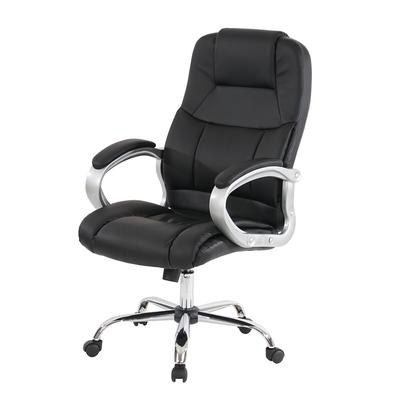 Décoshop26 - Chefsessel auf Rollen XXL-Drehfunktion schwarzer Kunststoffbezug 04_0001904