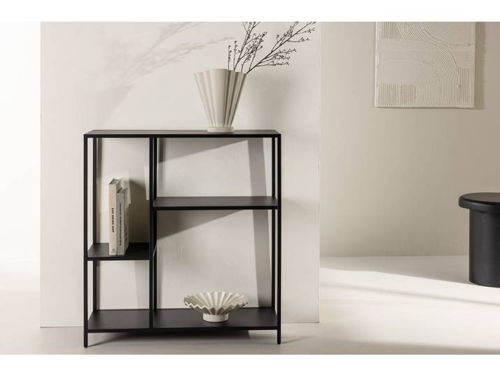Regal Puno – Sideboard mit 3 Ablagen in Schwarz - Schwarz - Luxusbetten24