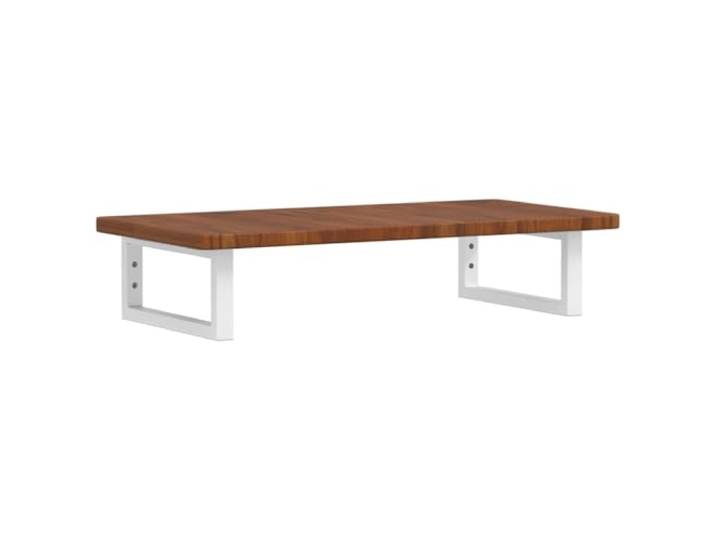 WEMYUFURN Waschtischplatte mit Halterung Stahl und Massivholz Eiche Wandbefestigung,Schweberegal,rechteckige Halterungen,platzsparend,nicht vorgebohrte Holzplatte,modernes Design