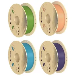 Anycubic PLA Filament Set (PLA, 1000 g, 1.75 mm), Filament, Grün, Orange, Violett, Türkis