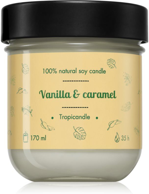 Tropicandle Vanilla & Caramel scented candle 170 ml