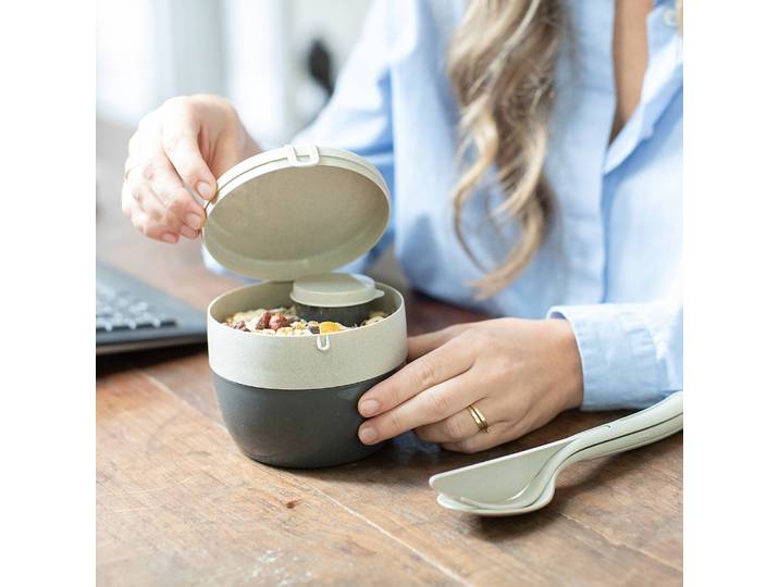 Lunchbox Bentobox M 12 x 10 x 13cm Gris/Gris foncé