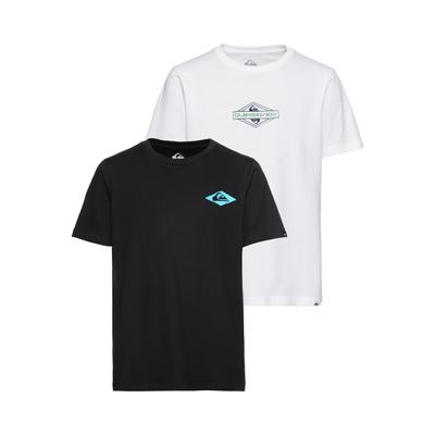 T-Shirt QUIKSILVER "CAPTION WRECKERS PACK YOUTH", Jungen, Gr. 12 (146/152), schwarz (backp, Obermaterial: 100% Baumwolle, Shirts T-Shirt