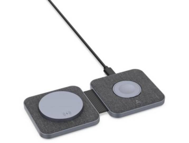 Adeqwat - Chargeur Sans Fil Magsafe 2 En 1 Plat Pliable 15w