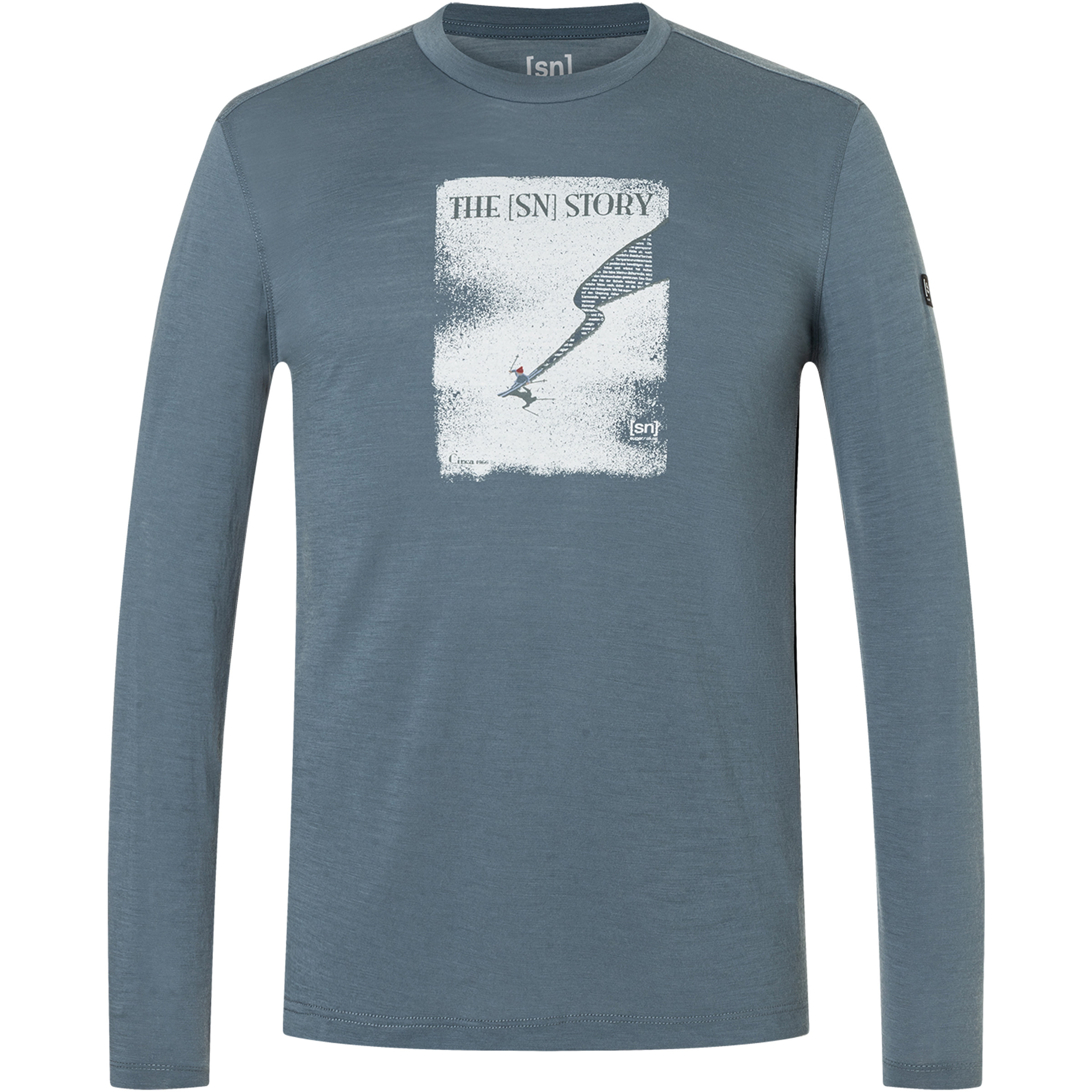 Super.Natural The Sn Story Herren Longsleeves blau Größe S Hautfreundlich Merinowolle