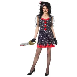 Kleid "Grusel", schwarz-rot