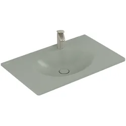 Villeroy & Boch Schrankwaschtisch Antao, 800x500x150 mm, Morning Green CeramicPlus, TitanCeram, 1-Loch Armatur, Wandmontage