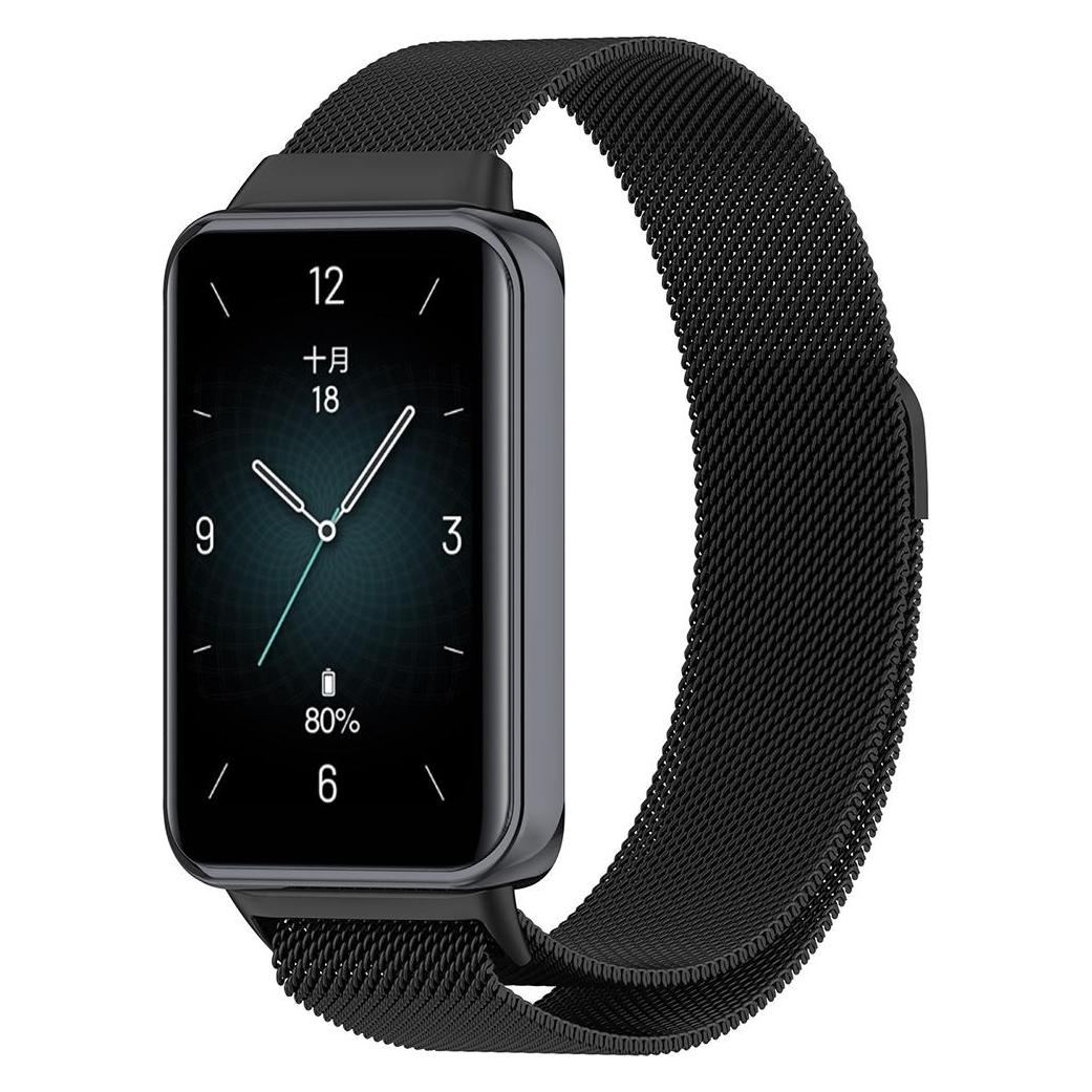 Techsuit - Watchband 20mm (W009) - Honor Band 9 - Black (20 mm, Magnet, Stainless Steel) (62207822)