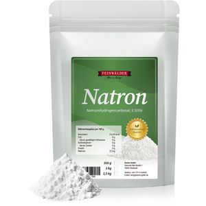 Feinwälder Natron E500ii, Lebensmittelqualität, Pulver, Natriumhydrogencarbonat zum Backen und Reinigen, 1 kg