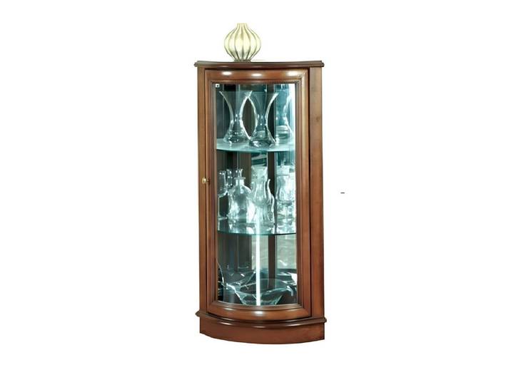 JVmoebel Vitrine Elegante Kommode aus Massivholz in harmonischer brauner Farbgestaltung (1-St) Made in Europa
