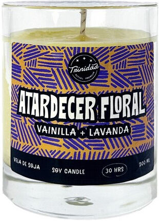 Trinidad Vela Vaso Atardecer Floral 200ml