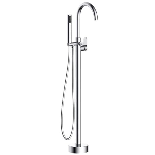 Essebagno Charme mechanische vloerzuil voor eiland badkamer, zilver