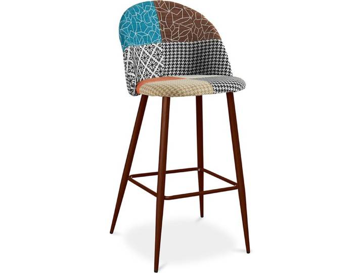 Tabouret Haut Patchwork Scandinave Fabric - Bennett Amy Multicolore