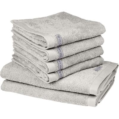 Handtuch Set ROSS "Sinfonie", grau (kiesel), Frottier, Frottier, Obermaterial: 100% Baumwolle, Handtuch-Sets, beinhaltet: Handtücher und Badetücher