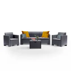 Nero 5-Sitzer Gartenmöbel-Set graphit