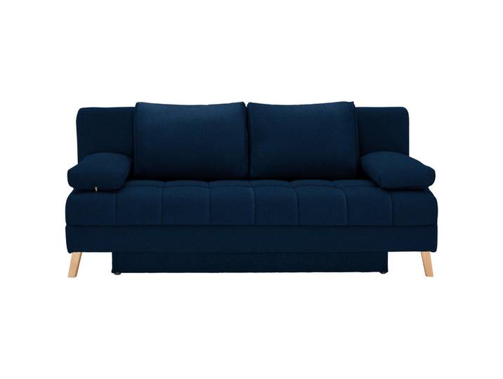Cantus Schlafsofa, Dunkelblau, Holz, Buche, 2-Sitzer, 195x90x90 cm, Schlafen auf Sitzhöhe, Wohnzimmer, Sofas & Couches, Schlafsofas, Schlafsofas mit Bettkasten