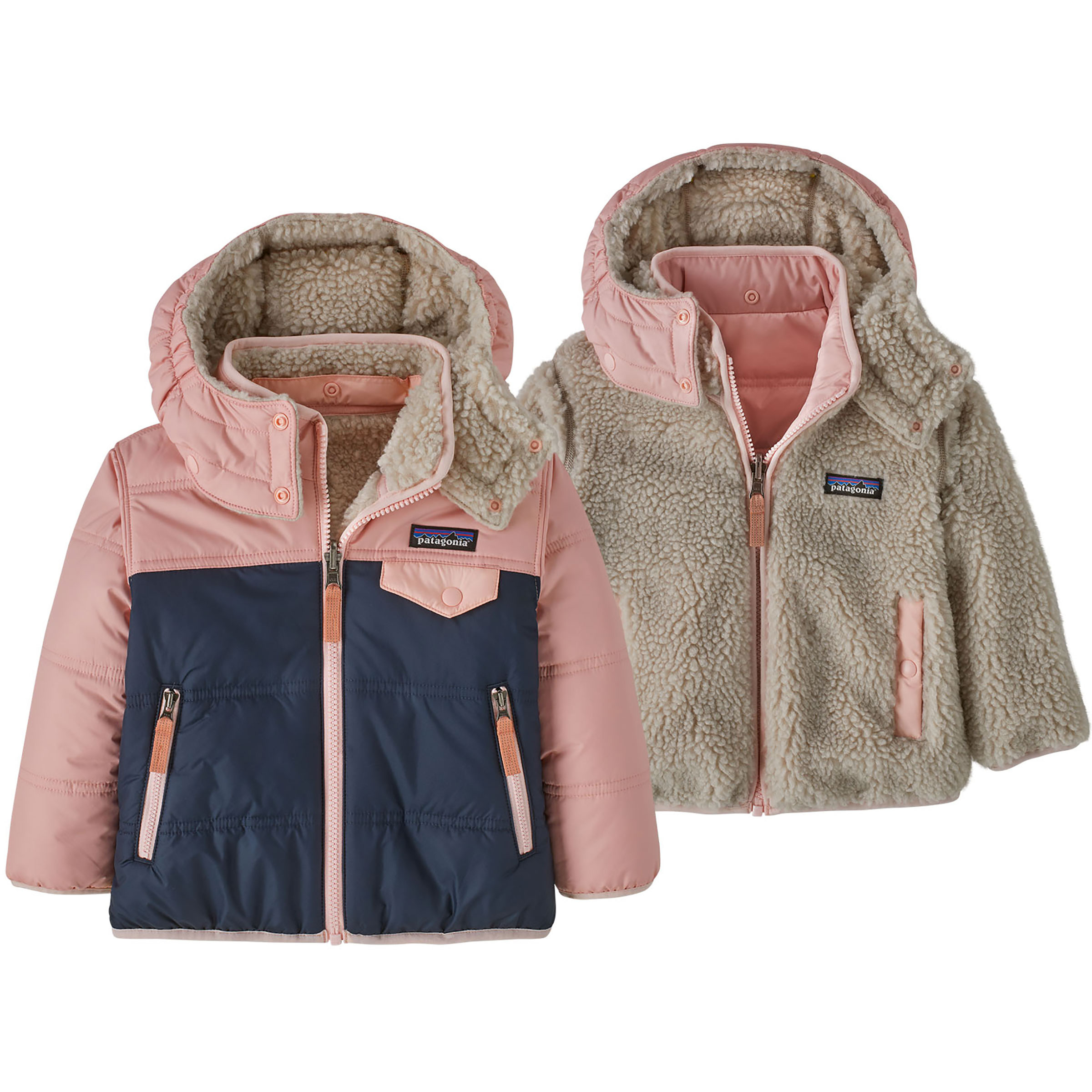 Patagonia Baby Reversible Tribbles Kinder Isolationsjacke blau Größe 84 Lifestyle Windabweisend Wasserabweisend