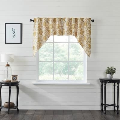 VHC Brands Dorset Gold Floral Swag Set of 2 36x36x16