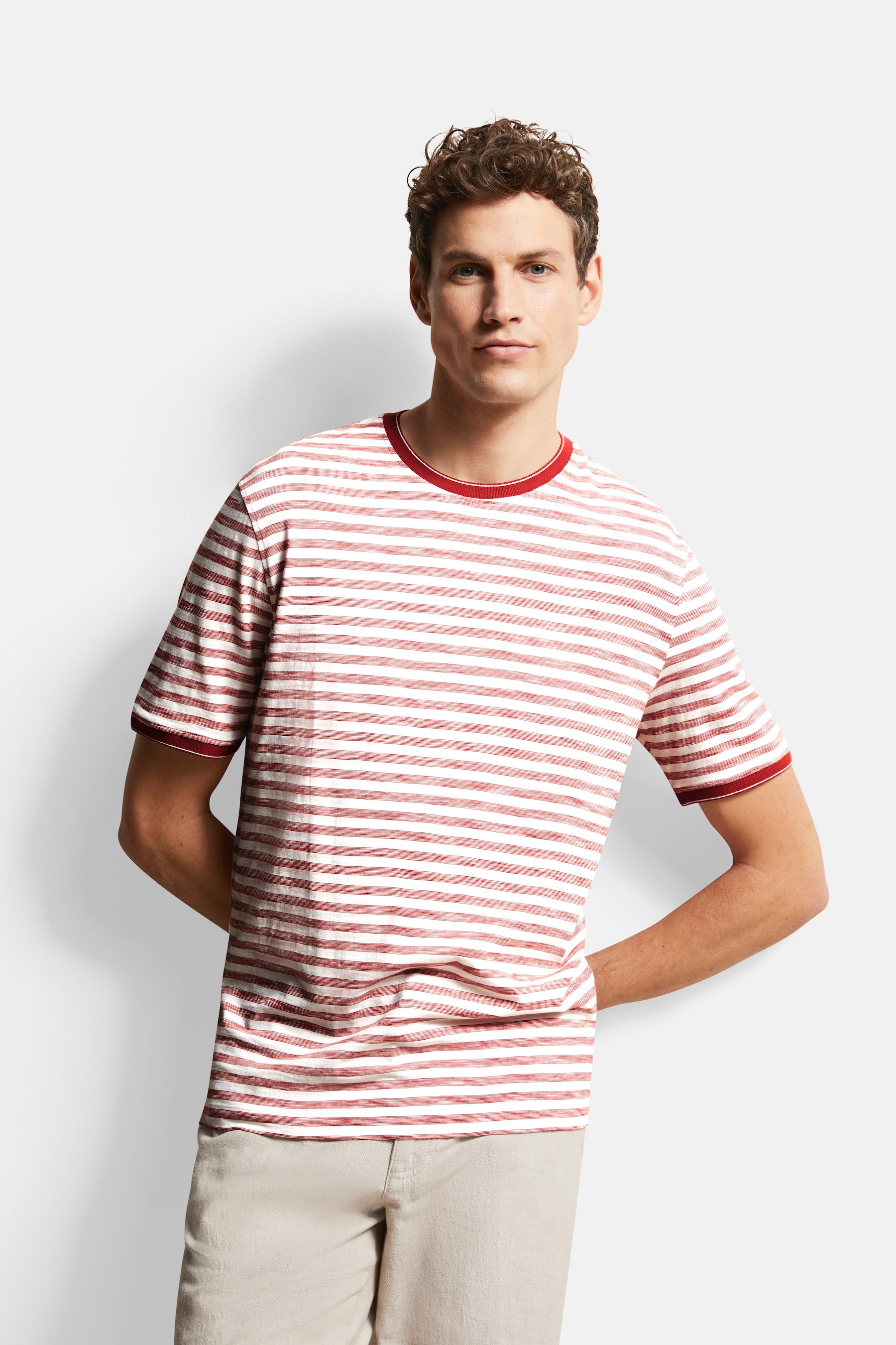 Bugatti Herren T-shirt met fineliner strepen