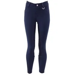 BR Kinder Reithose Mimas navy dunkelblau Stoffbesatz mit Silikondruck Beinabschluss elastisch, Größe: 152