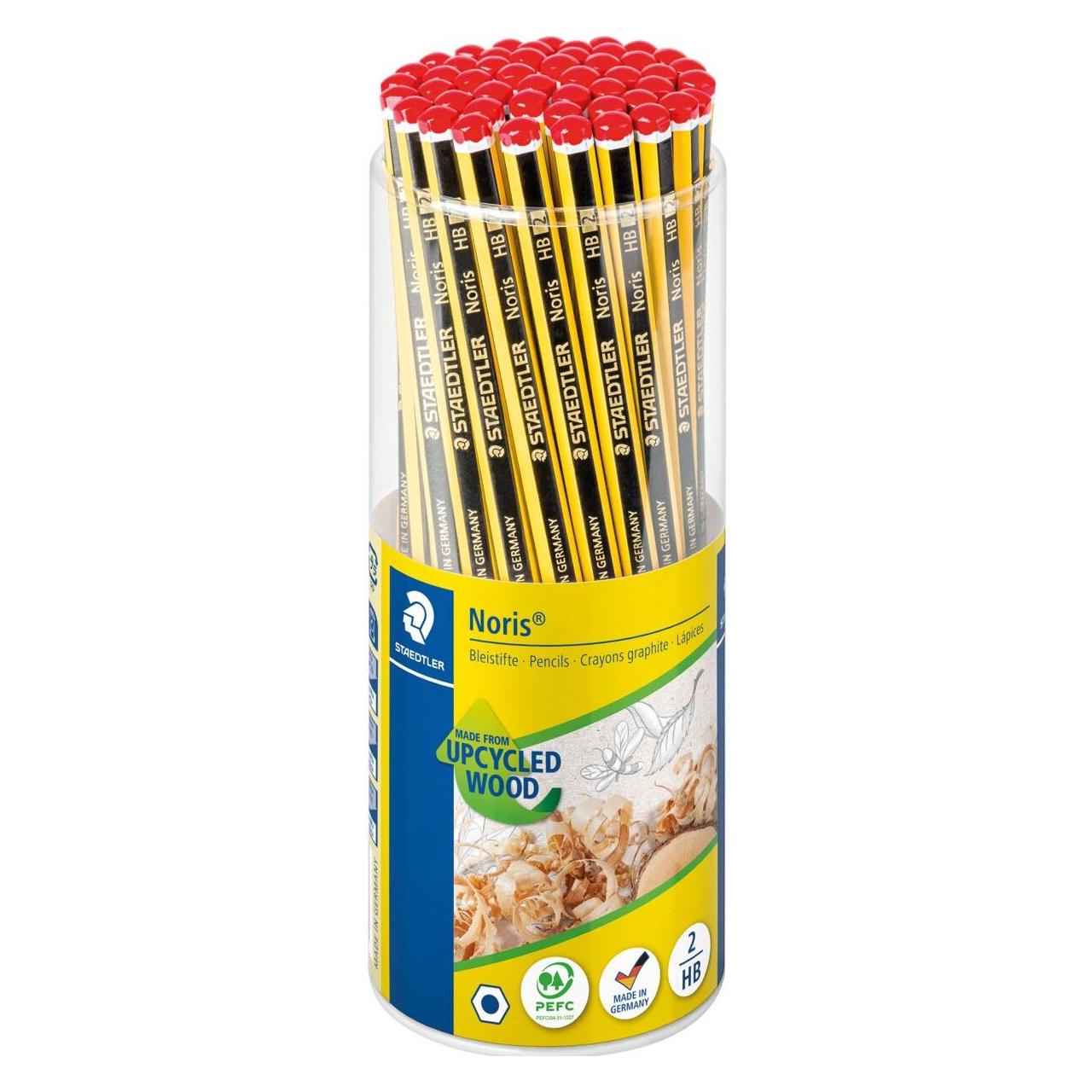 Staedtler Noris 120 Bleistift, Bezeichnung der Härte: HB, Ausführung des Spitzzustandes: gespitzt, Farbe des (HB, 5x) (120 KP50)