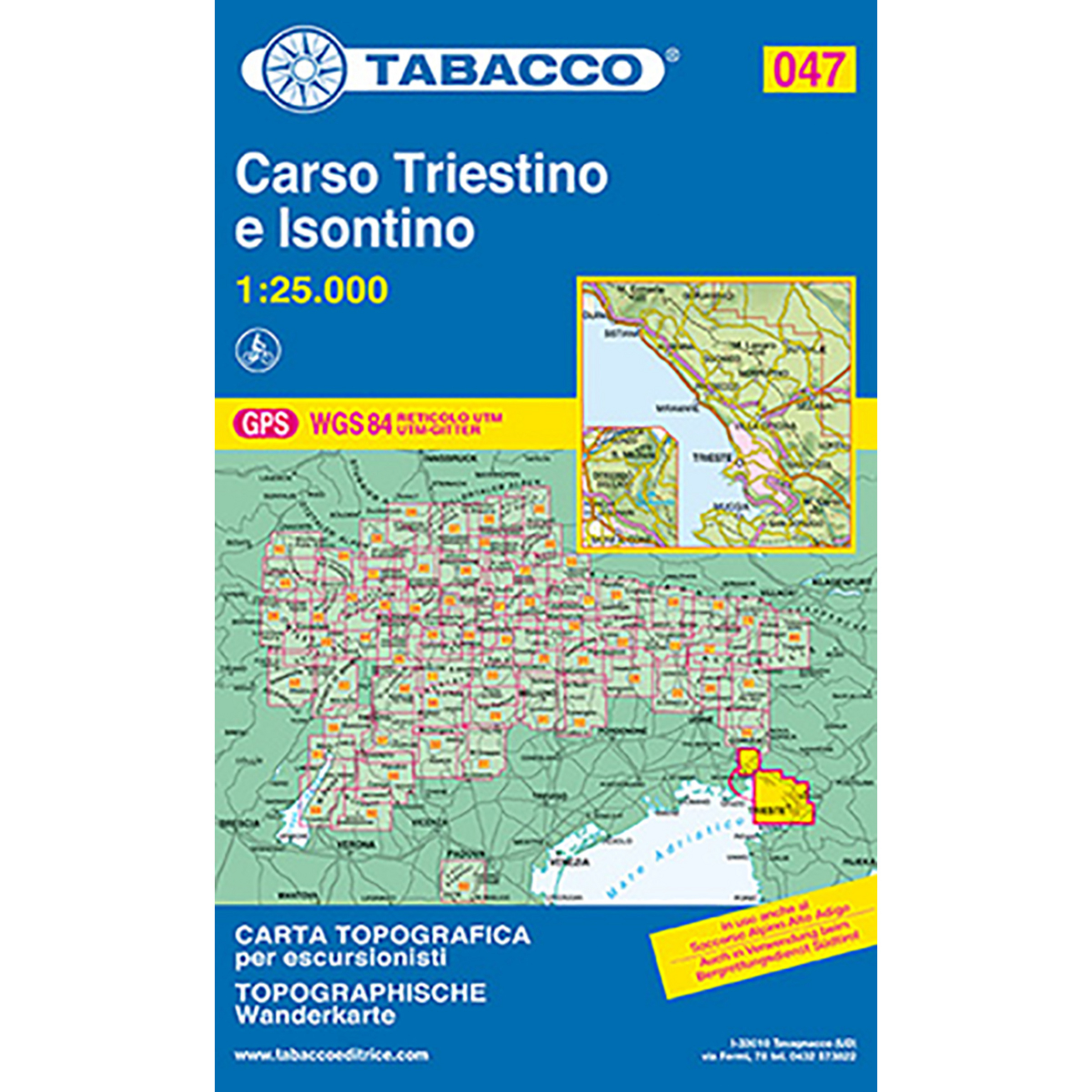 Tabacco Carso Triestino e Isontino 047 Wanderkarte Topografische Karten