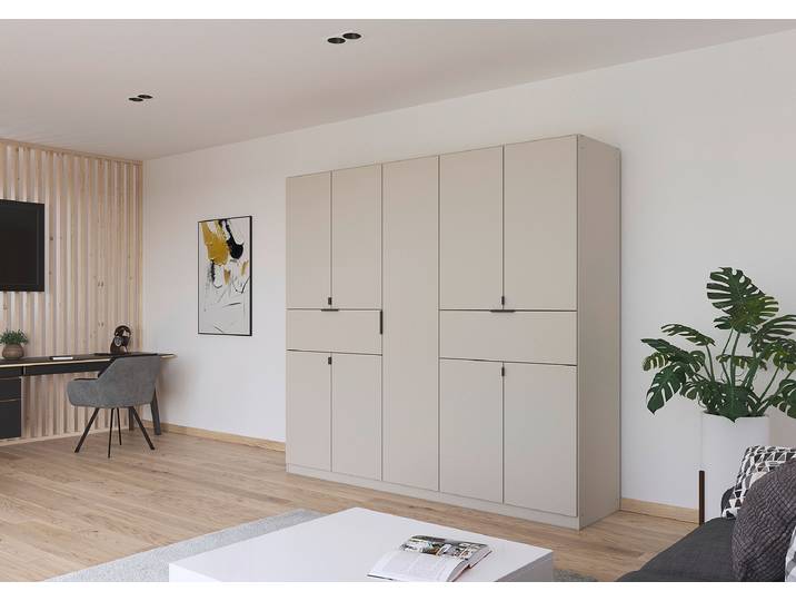 home24 Draaideurkast Ticao 226cm beige/kasjmier