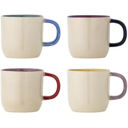 Bloomingville, Tasse, - Vista Mug - Multi - Stoneware (185 ml, 4x)