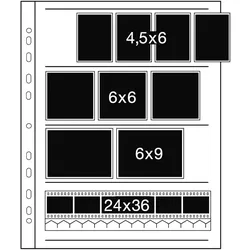 Negativ-Ablageblätter Azetat 60 mm Film für 4 Negativstreifen 100 St.